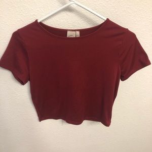 Live in the Moment maroon red top
